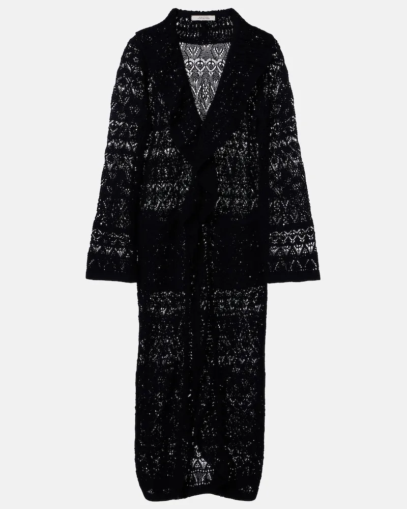 Dorothee Schumacher Mantel aus aus Häkelstrick Blau