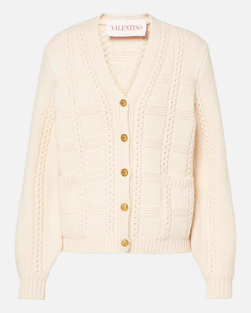 Valentino Garavani Cardigan aus Schurwolle Beige