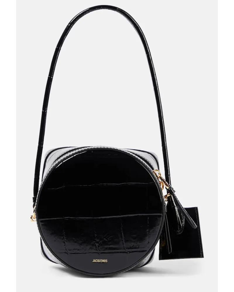 Jacquemus Schultertasche Le Vanito aus Leder Schwarz