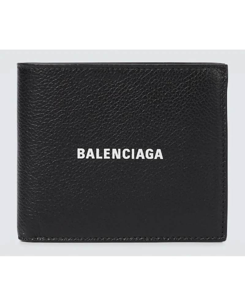 Balenciaga Portemonnaie Cash aus Leder Schwarz