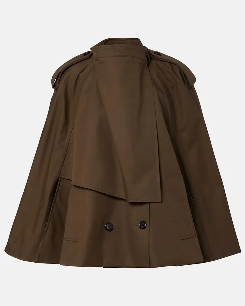 Burberry Cape aus Baumwolle Grün