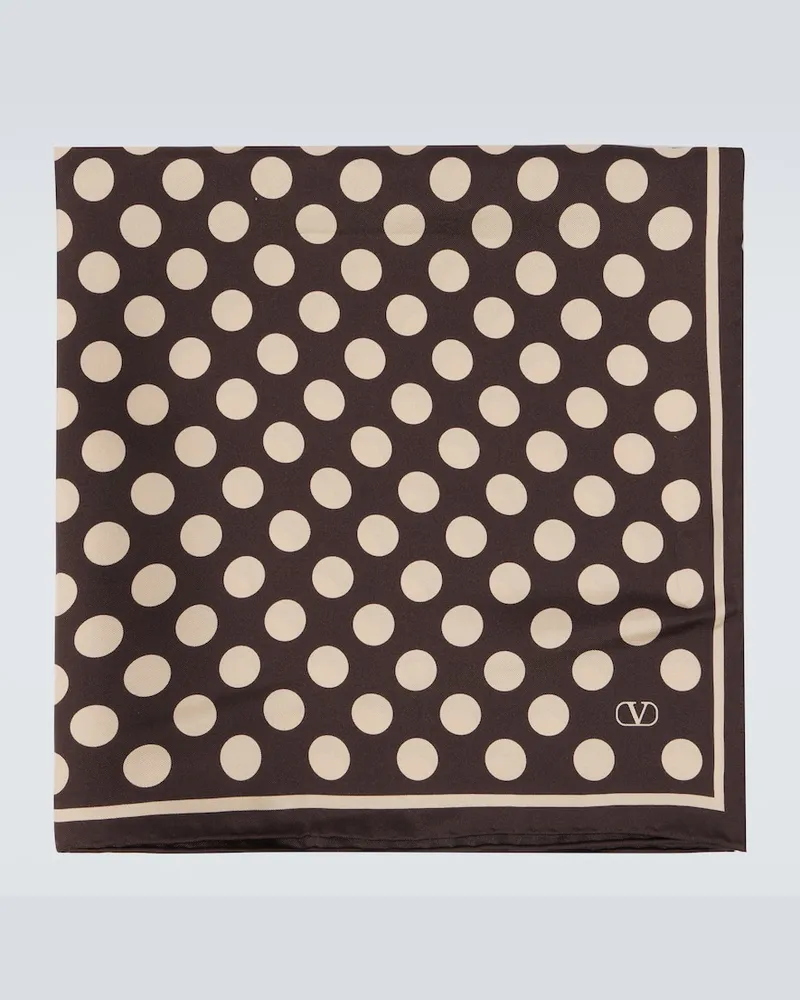 Valentino Garavani Tuch Opticool aus Seide Braun