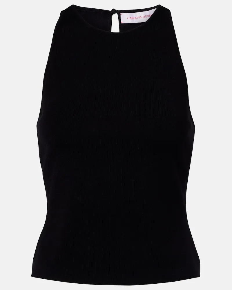 Carolina Herrera New York Top aus Strick Schwarz