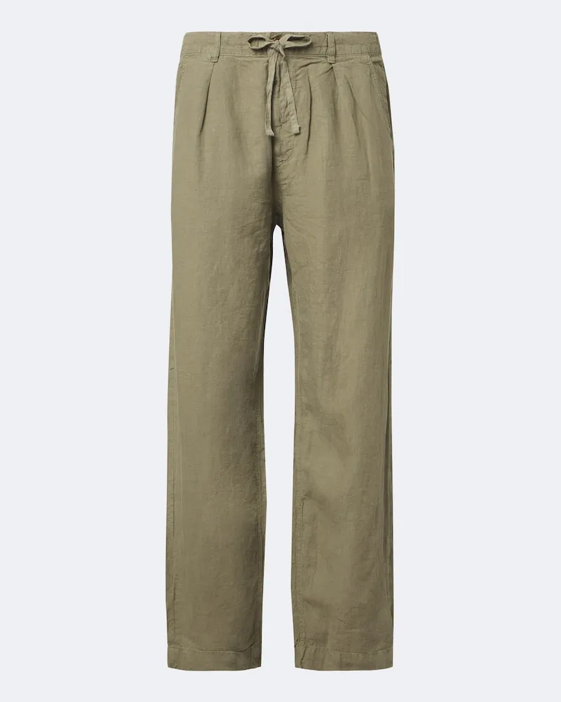 Ralph Lauren Straight Hose aus Leinen Grün