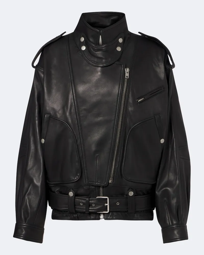 Isabel Marant Jacke Farza aus Leder Schwarz