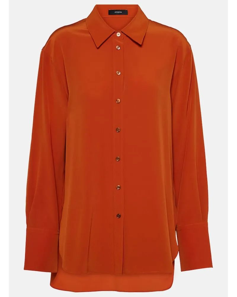 Joseph Bluse Joe aus Crêpe de Chine aus Seide Orange