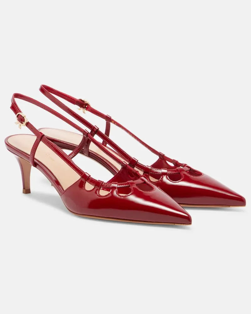 Gianvito Rossi Slingback-Pumps Eloise 55 aus Lackleder Rot