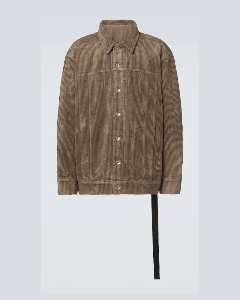 Rick Owens Oversize-Jacke Jumbo aus Baumwollcord Braun