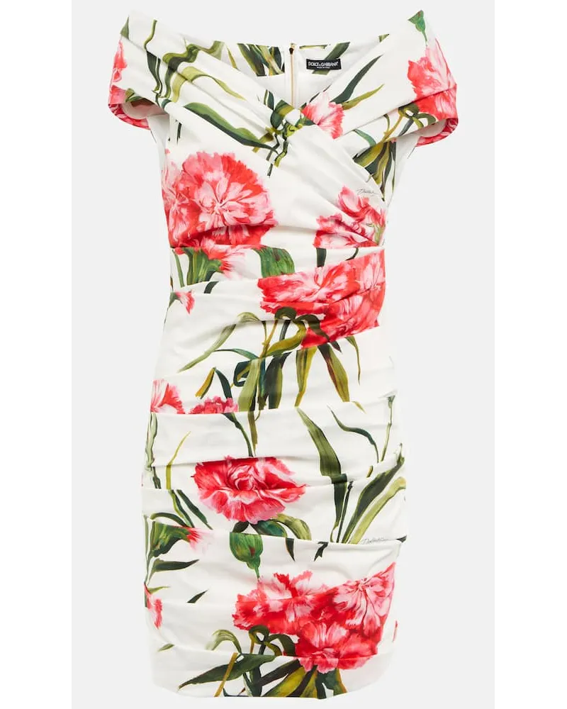 Dolce & Gabbana Minikleid aus einem Baumwollgemisch Multicolor