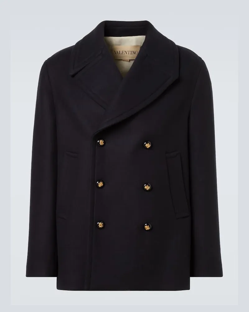Valentino Garavani Cabanjacke aus Schurwolle Blau