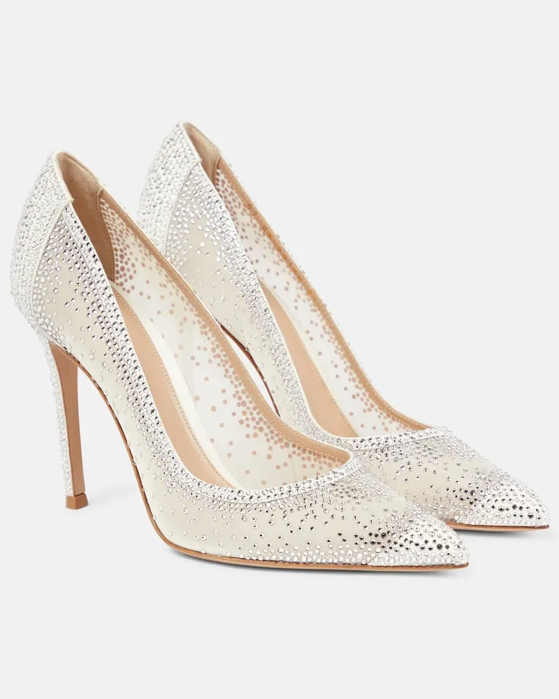 Gianvito Rossi Verzierte Pumps Rania 105 Weiß