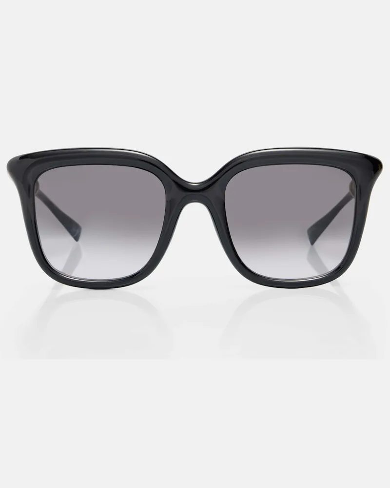 Gucci Eckige Sonnenbrille Bamboo Schwarz