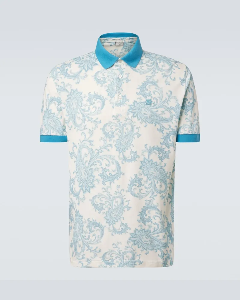 Etro Polohemd Roma aus Baumwolle Weiß