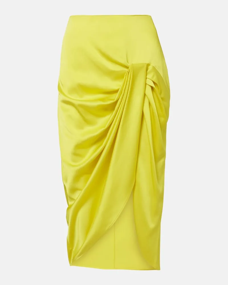 Stella McCartney Bleistiftrock aus Satin Gelb