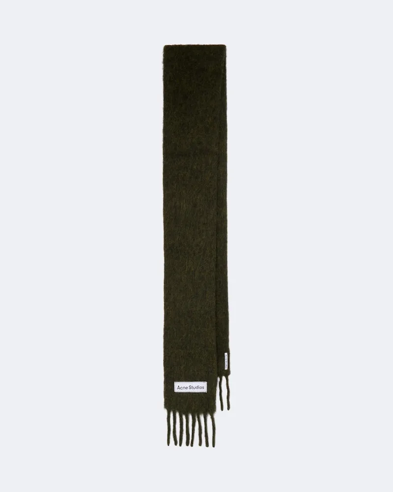 Acne Studios Schal aus einem Alpakagemisch Grün