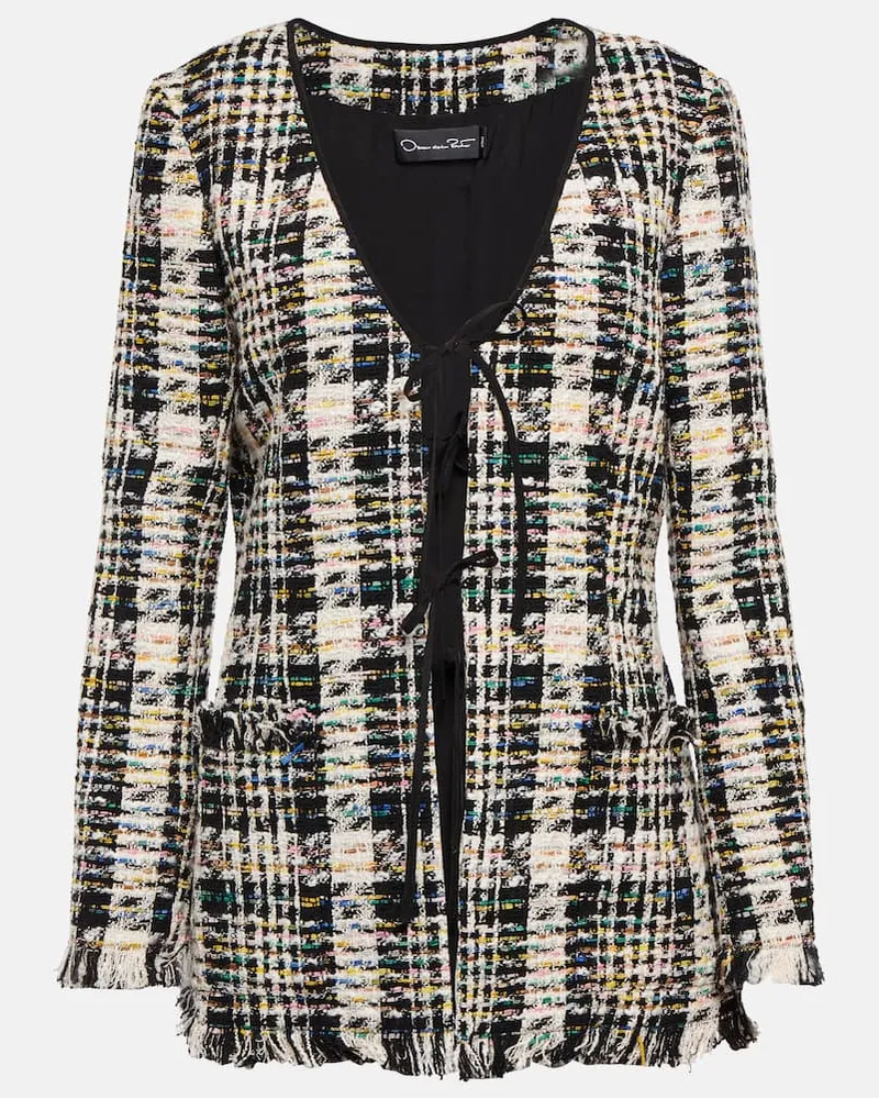 Oscar de la Renta Jacke aus einem Baumwollgemisch Schwarz
