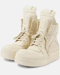 Rick Owens High-Top Sneakers Bumper aus Leder Weiss