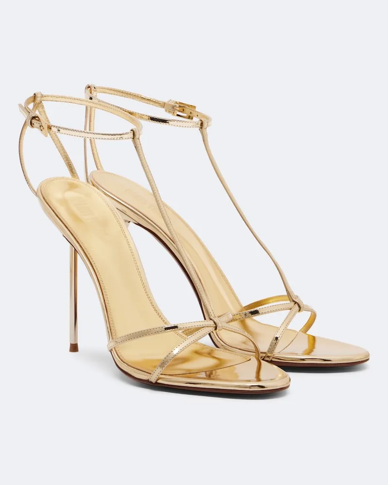 Paris Texas Metallic Sandalen Lidia aus Leder Gold