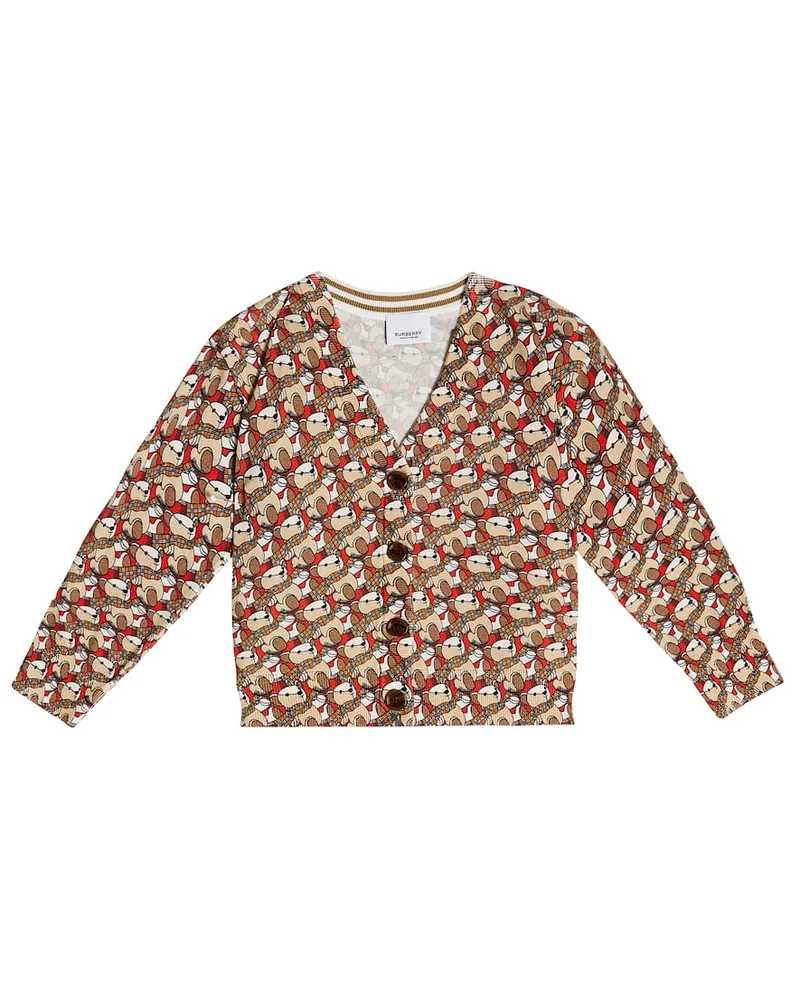Burberry Cardigan Thomas Bear aus Baumwolle Multicolor