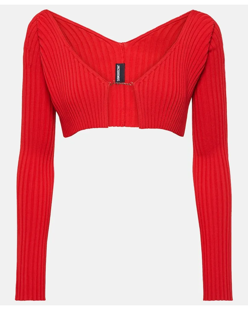 Jacquemus Cropped-Cardigan La Maille Pralù Rot