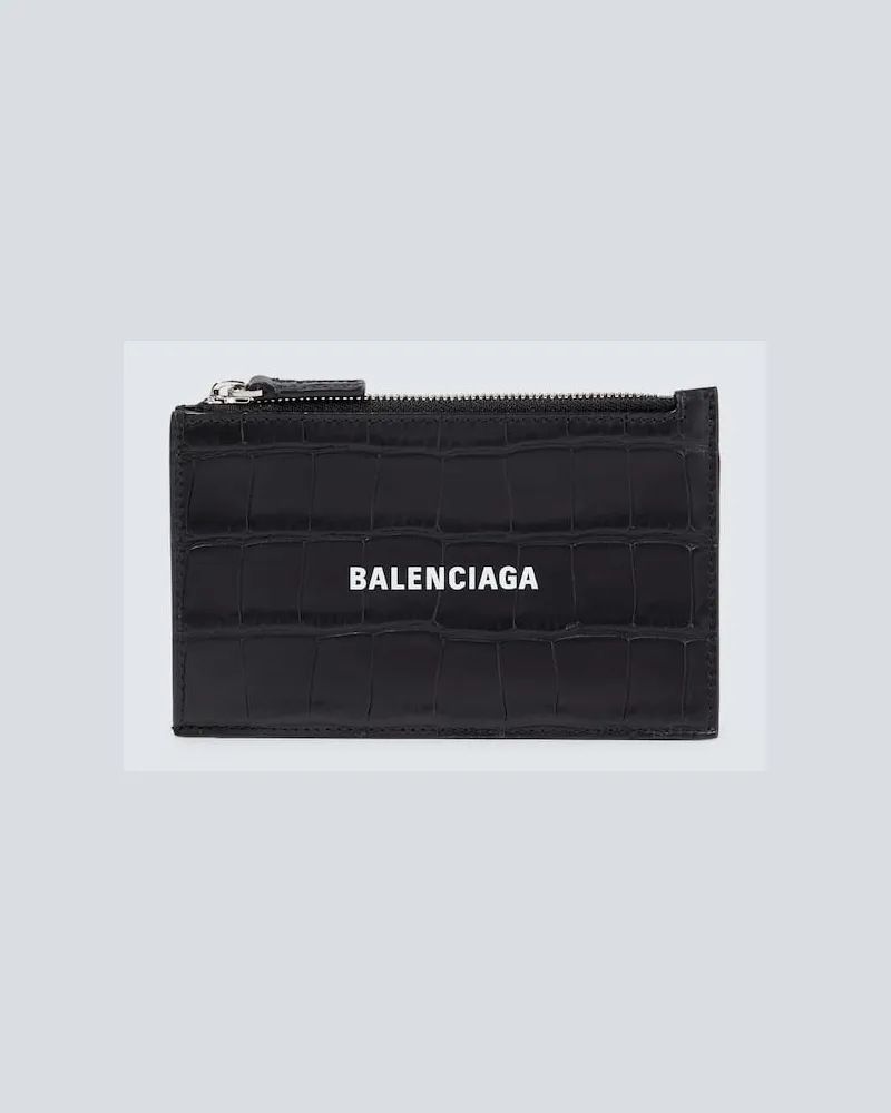 Balenciaga Portemonnaie Cash aus Leder Weiß