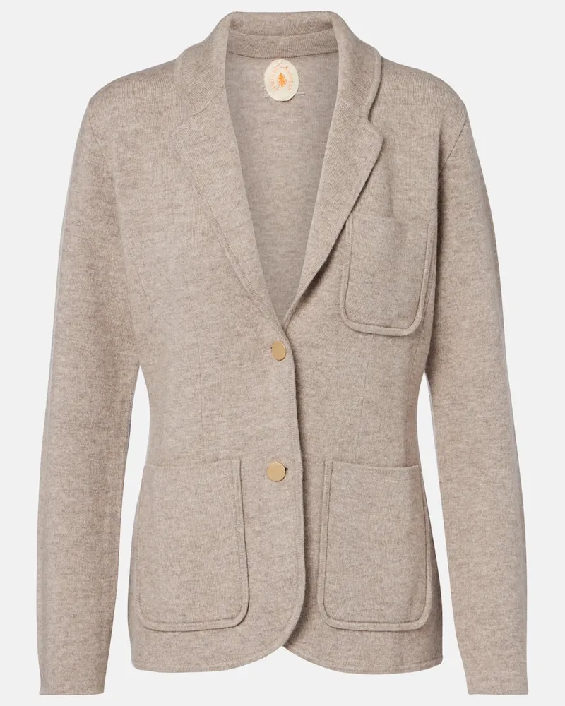 Jardin des Orangers Blazer aus Wolle und Kaschmir Beige