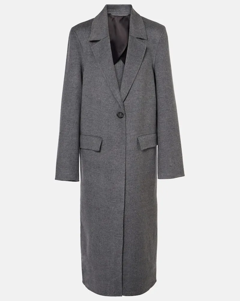 Totême Mantel Classic aus Wolle Grau