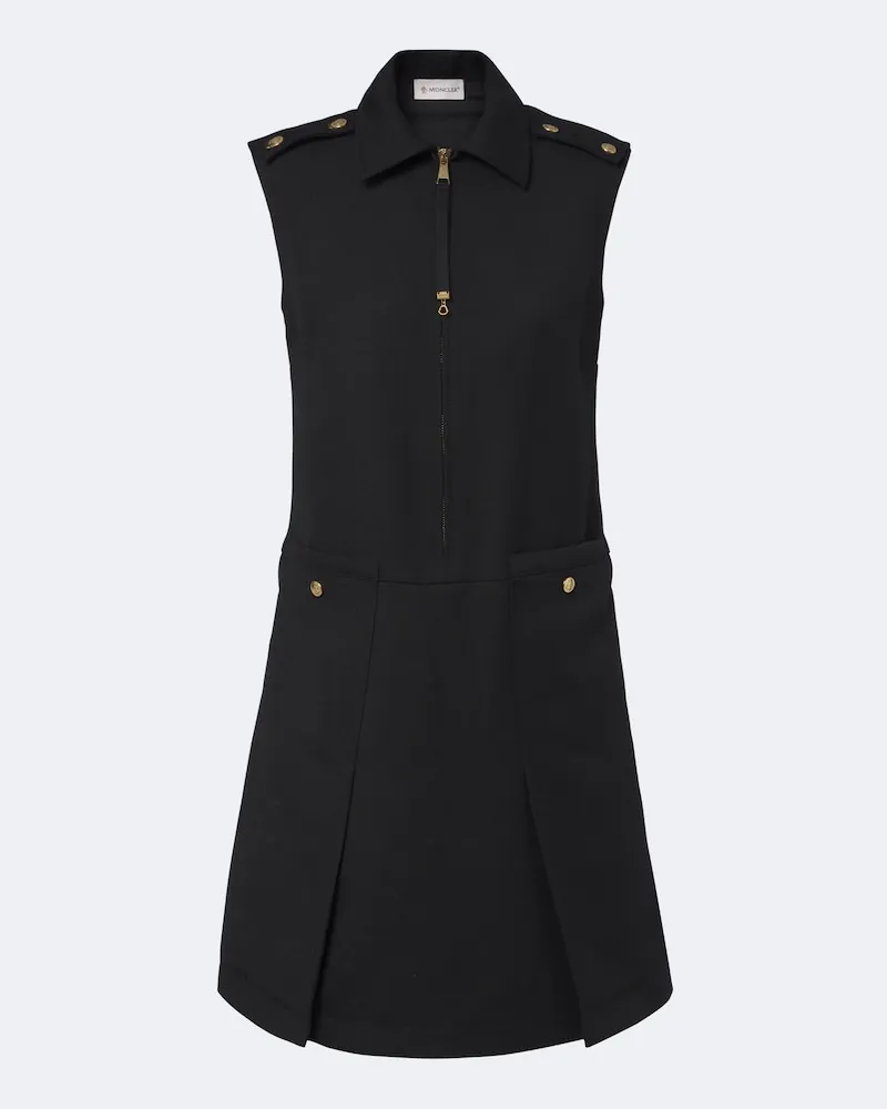 Moncler Minikleid aus Wolle Schwarz