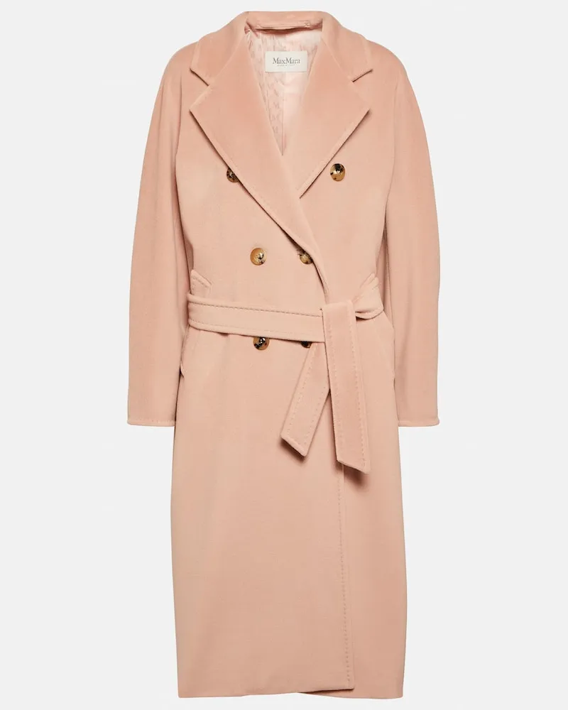 Max Mara Mantel Madame aus Wolle und Kaschmir Pink