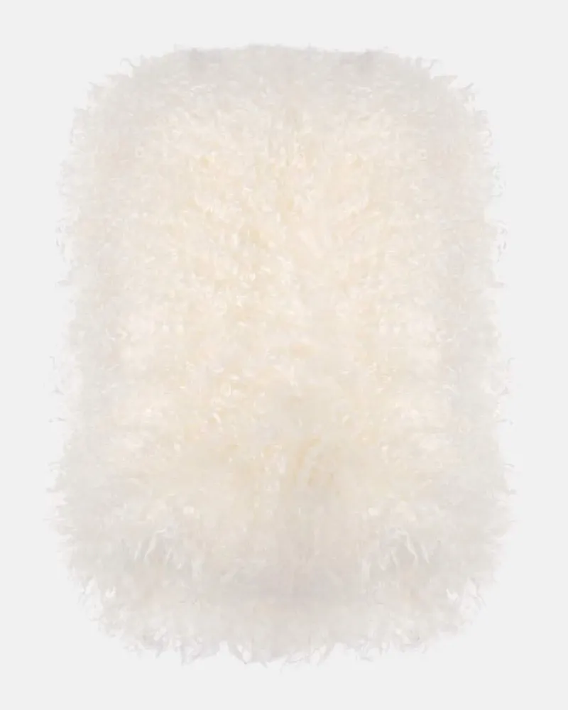 Magda Butrym Muff aus Shearling Weiß