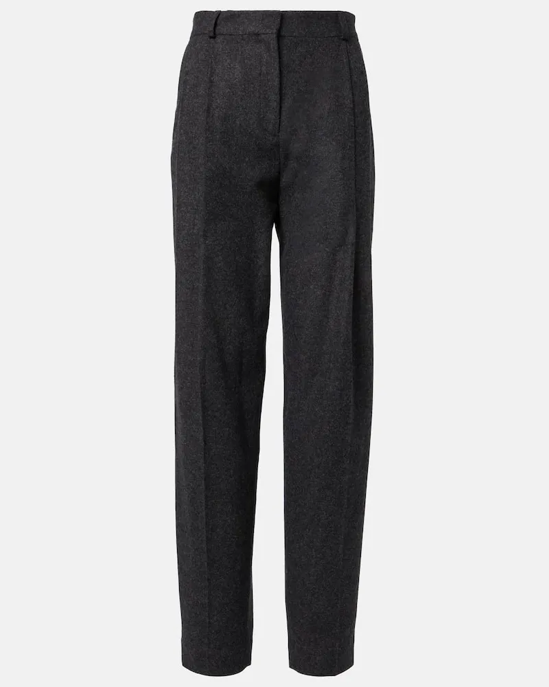 Totême Hose aus einem Wollgemisch Grau