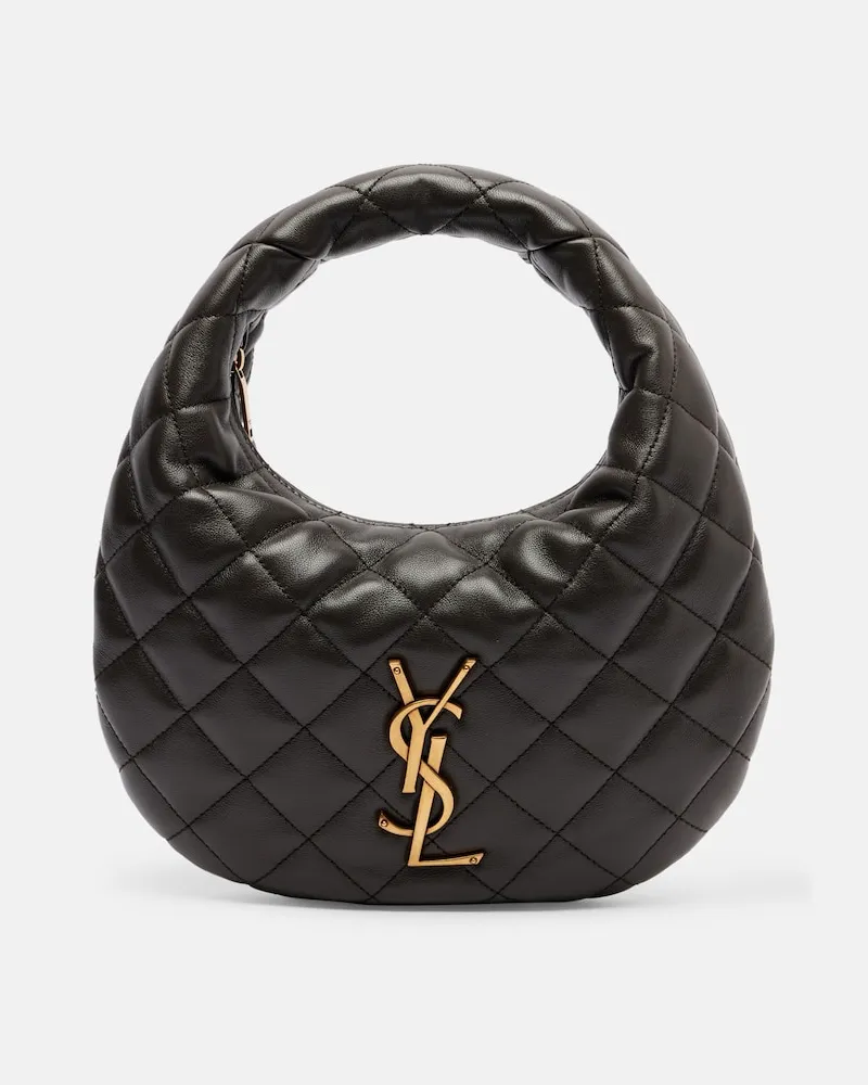 Saint Laurent Tote Icarino aus Leder Grau