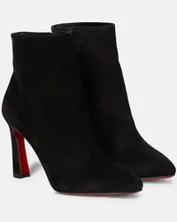 Christian Louboutin Ankle Boots Eleonor 85 aus Veloursleder Schwarz