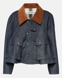 Loewe Jacke Trapeze aus Denim Blau