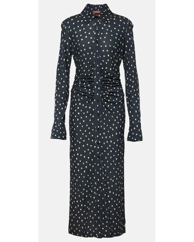Altuzarra Hemdblusenkleid Claudia aus Jersey Blau