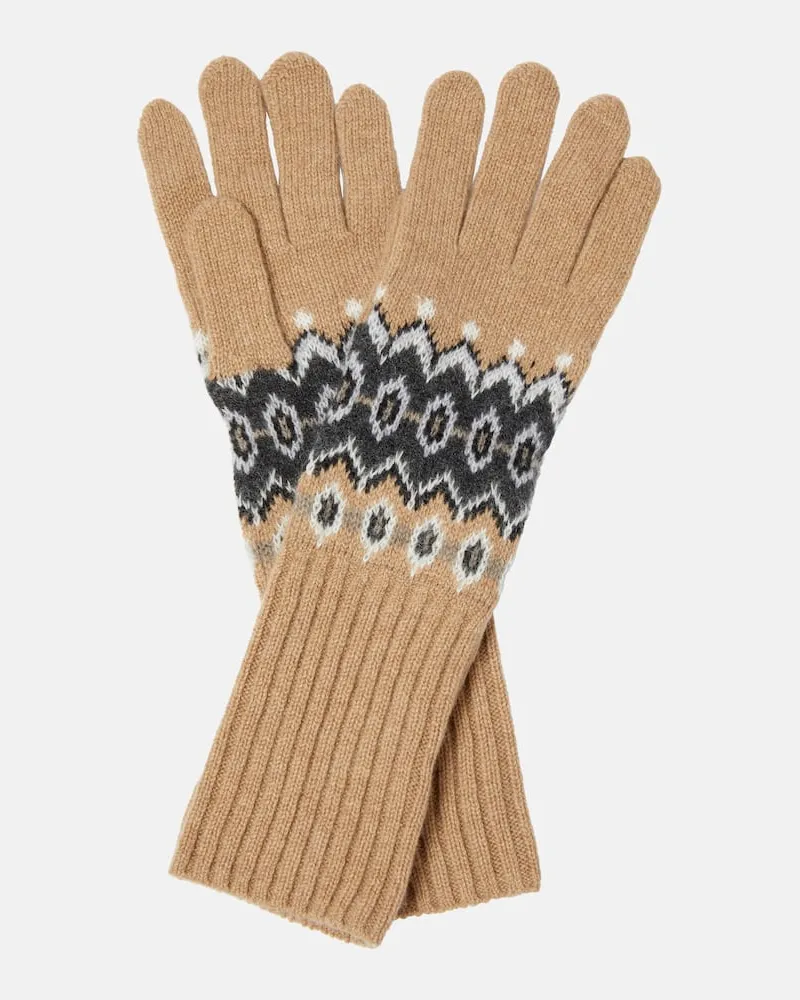 KHAITE Handschuhe Vail aus einem Kaschmirgemisch Beige