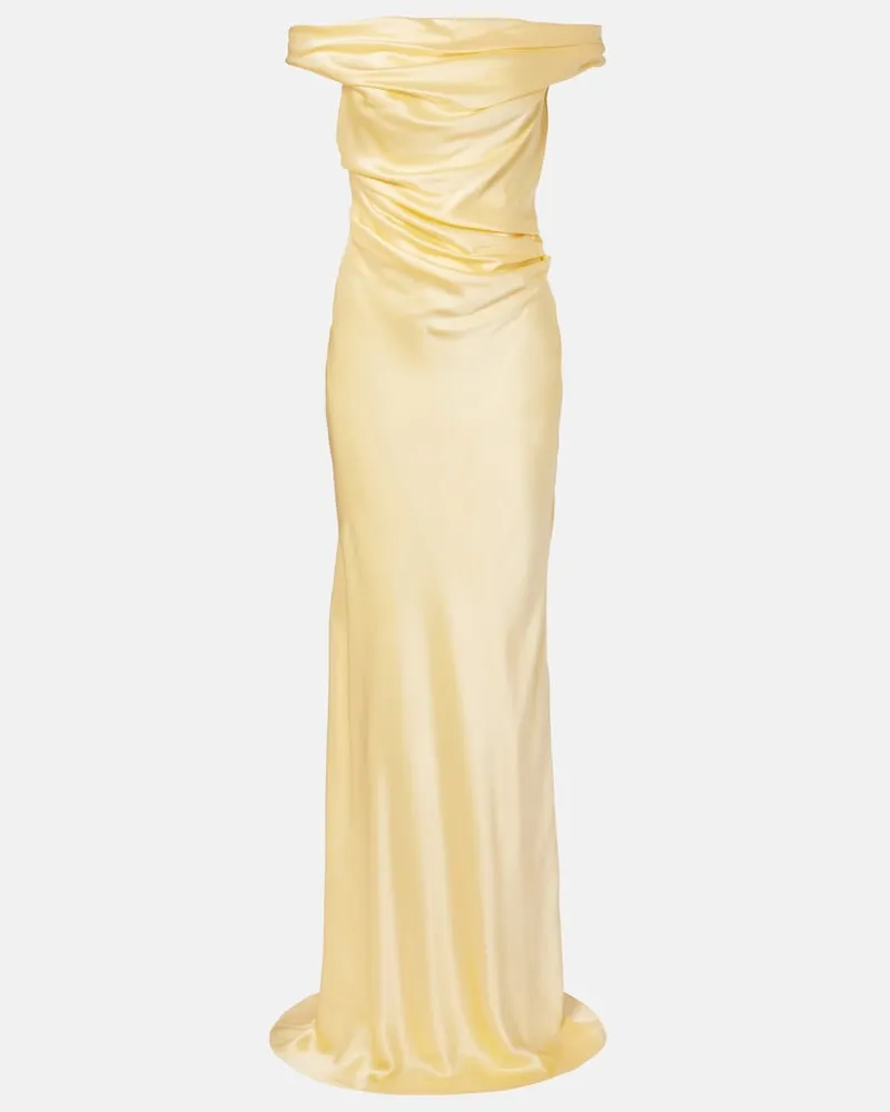 The Sei Robe Bardot aus Seiden-Charmeuse Gelb