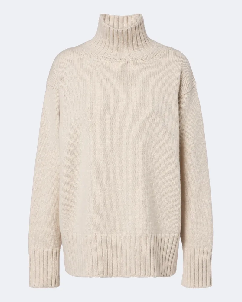 Róhe Róhe Rollkragenpullover aus Wolle und Kaschmir Beige