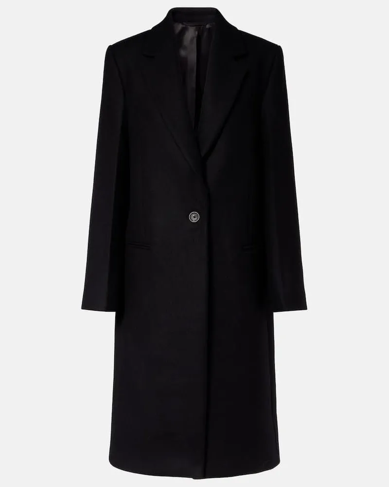 Totême Mantel aus einem Wollgemisch Schwarz