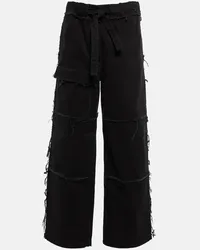 Dries van Noten High-Rise Wide-Leg Jeans Schwarz