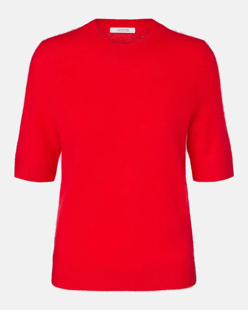 Dorothee Schumacher Top Fluffy Statements aus Wolle und Kaschmir Rot