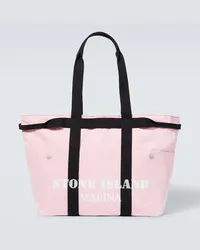 Stone Island Tote Marina aus Baumwoll-Canvas Pink