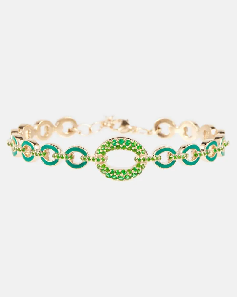 Nadine Aysoy Armband Catena aus 18kt Gelbgold mit Smaragden Grün