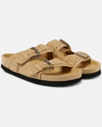 Isabel Marant Sandalen Lennyo aus Veloursleder Braun