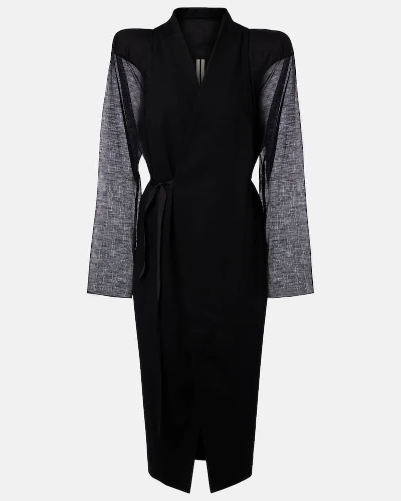 Rick Owens Mantel Cyclops aus Wolle Schwarz