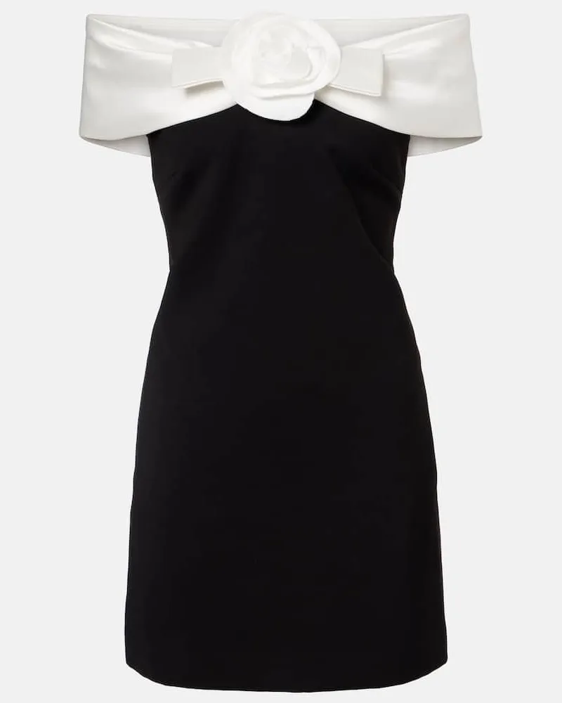 Self-Portrait Off-Shoulder-Minikleid Schwarz