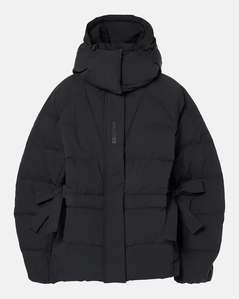 Ganni Oversize-Daunenjacke Schwarz
