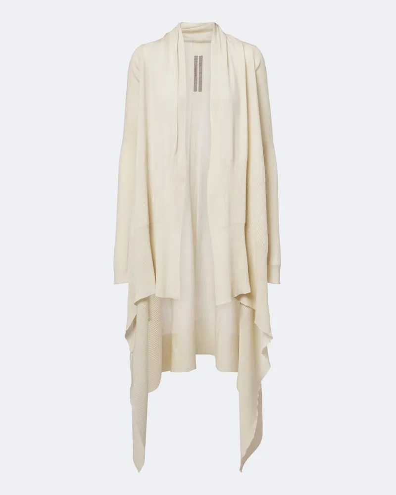 Rick Owens Cardigan aus Schurwolle Weiß