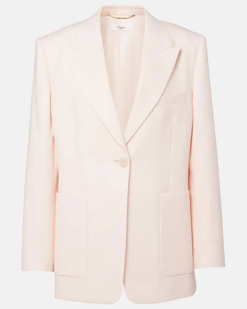 Chloé Chloé Anzugjacke aus Woll-Gabardine Rosa
