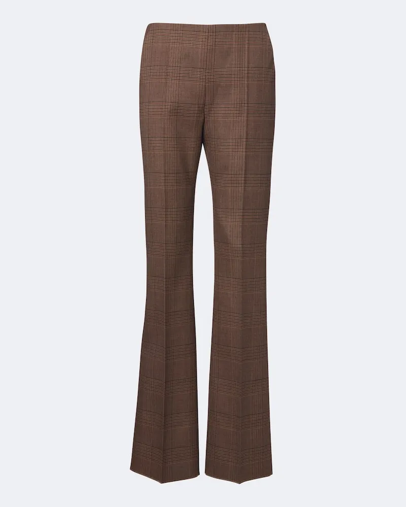 Max Mara Schlagehose aus Schurwolle Braun